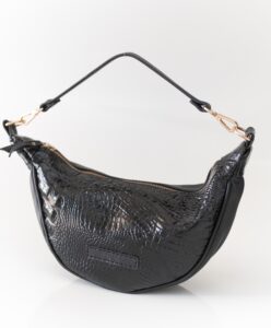 moonbag croc embossed black 1