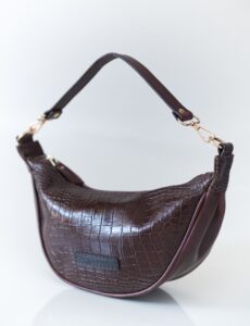 moonbag croc embossed burgundy